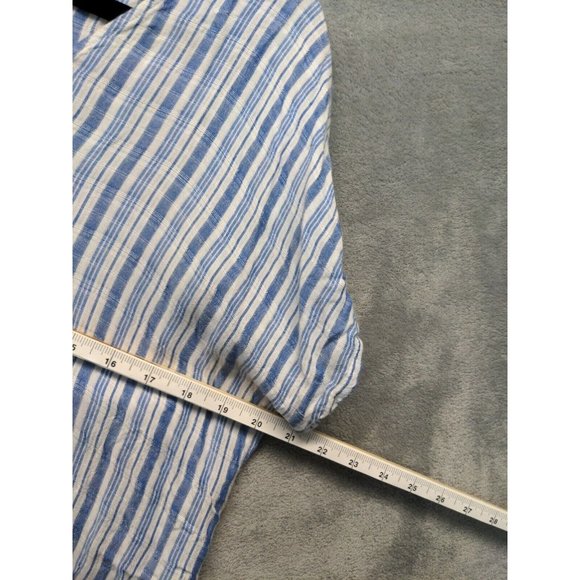 šUNIVERSAL THREAD 100% Rayon Women Tie Waist Blouse Summer Striped S(4-6) - Picture 8 of 12